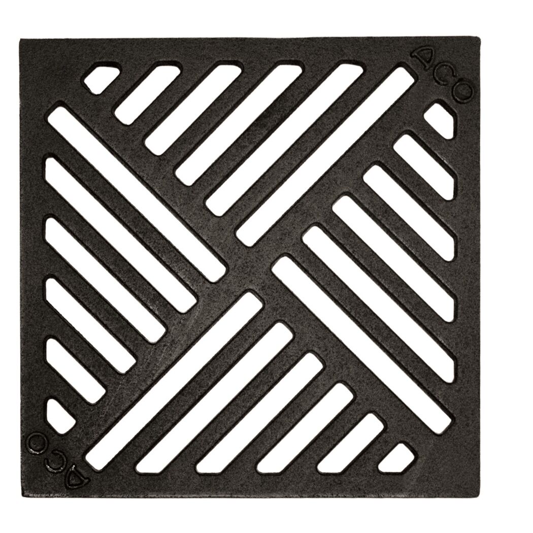 Hofablauf-Rost Gusseisen 25 x 25 cm
