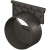Stirnwand mit Stutzen 'Self® Standardline' schwarz DN 100