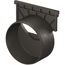 Stirnwand mit Stutzen 'Self® Standardline' schwarz DN 100