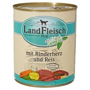Hundenassfutter "Pur" mit Frischgemüse/Rinderherz/Reis 800 g