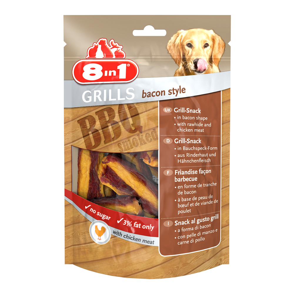 Kausnacks "Grills" bacon style Huhn 80 g + product picture