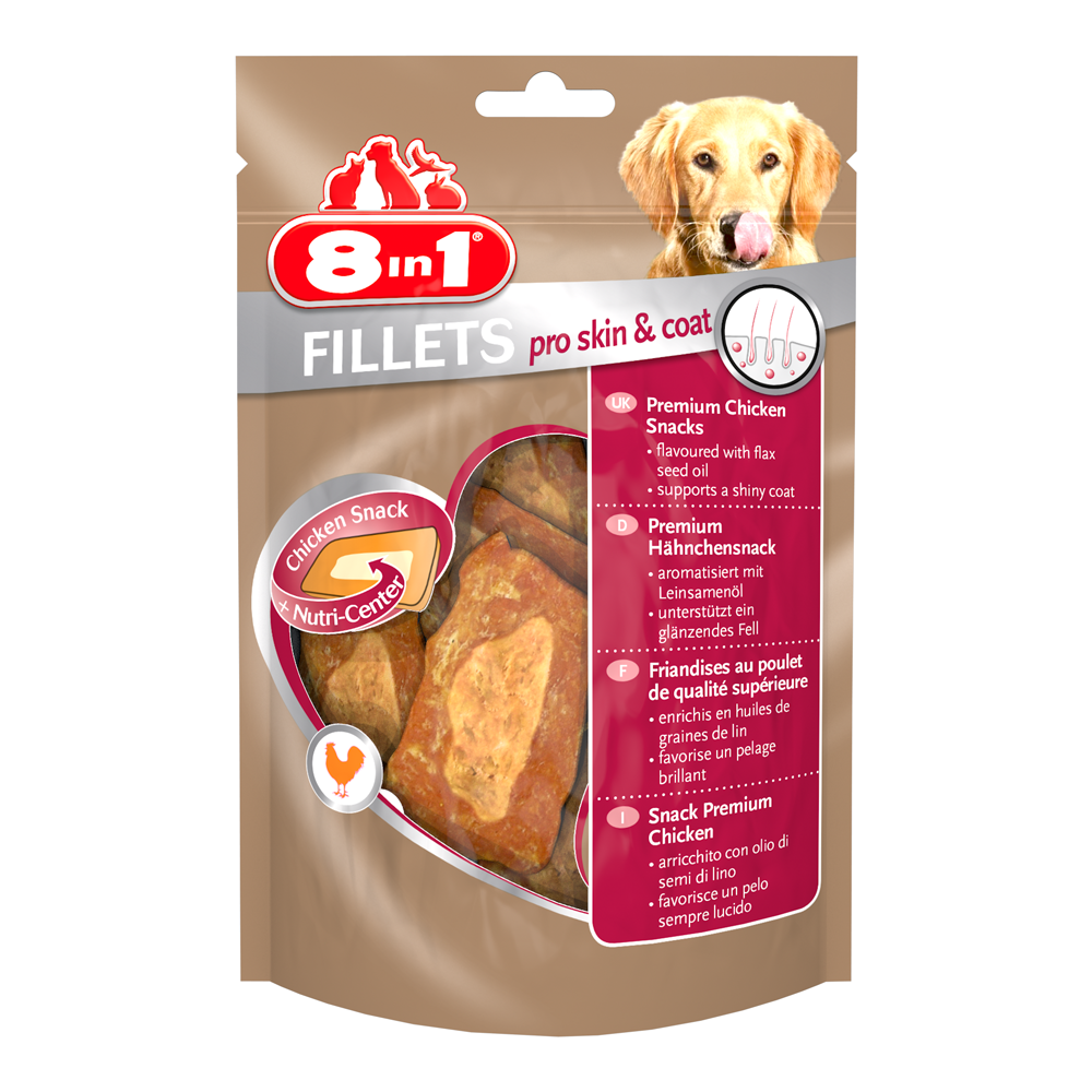 Kausnacks "Fillets" pro skin & coat Huhn 80 g + product picture