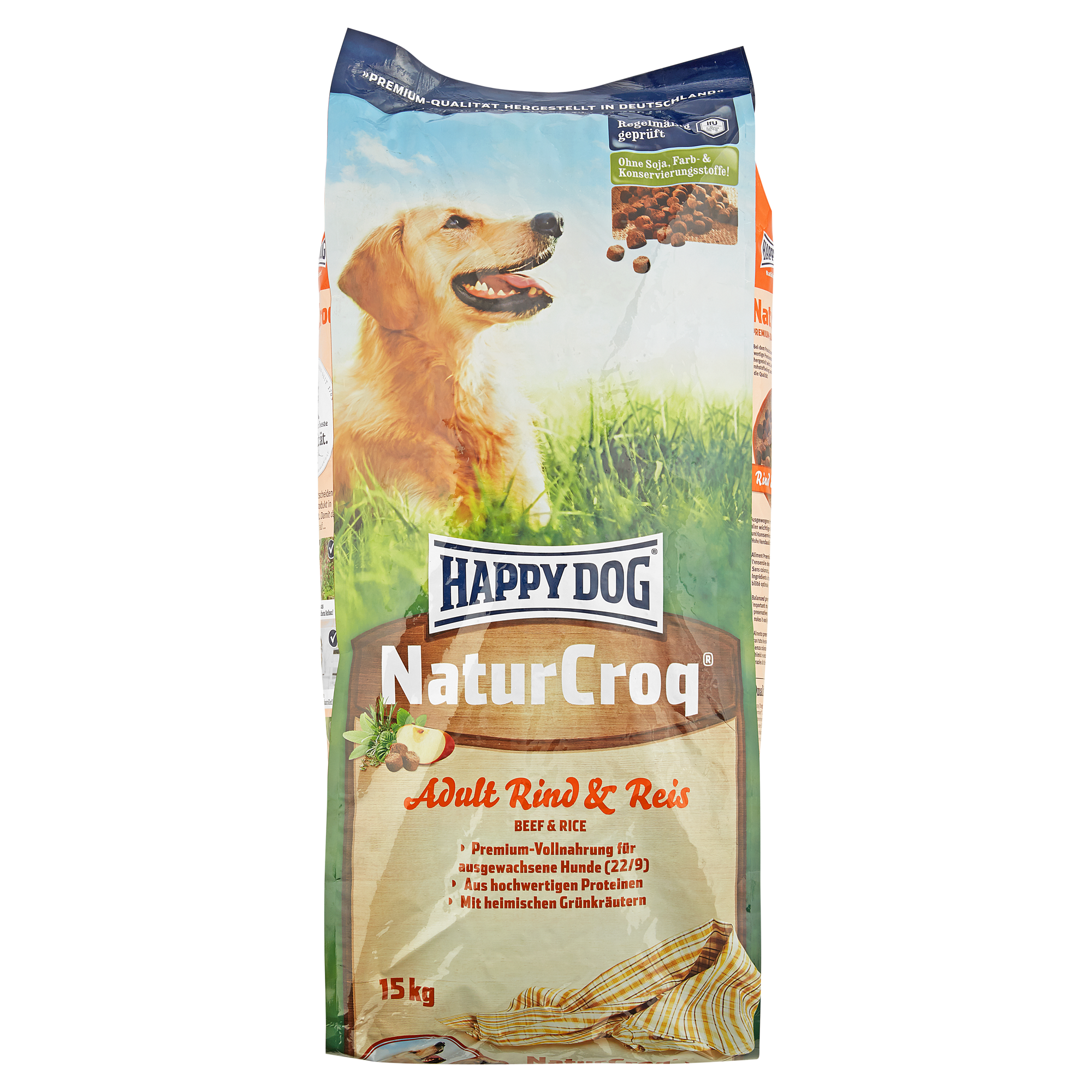 Hundetrockenfutter "NaturCroq" Adult mit Rind/Reis 15 kg + product picture