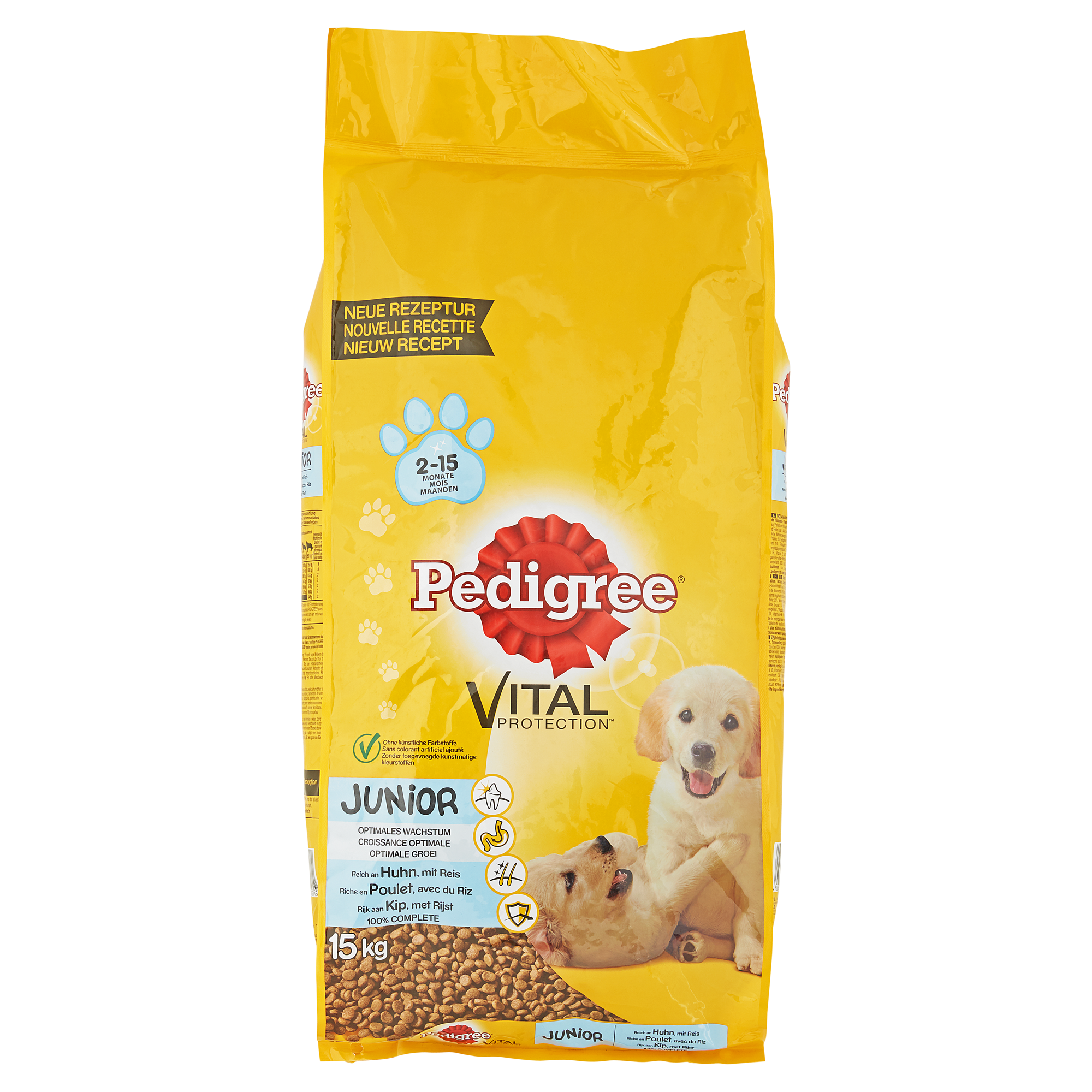 Hundetrockenfutter "Vital Protection" Junior mit Huhn/Reis 15 kg + product picture