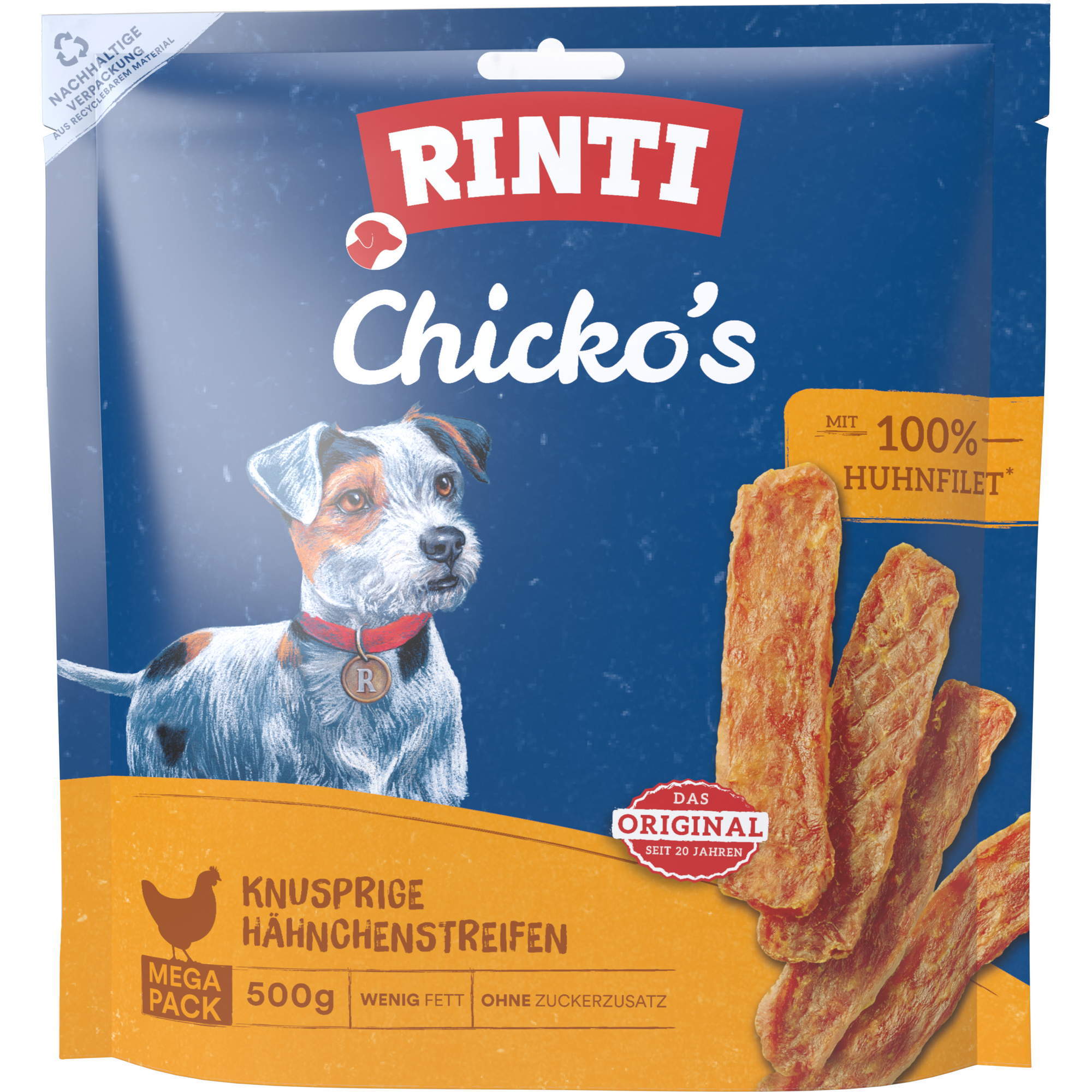Hundefutter 'Chicko' Hähnchenstreifen 500 g