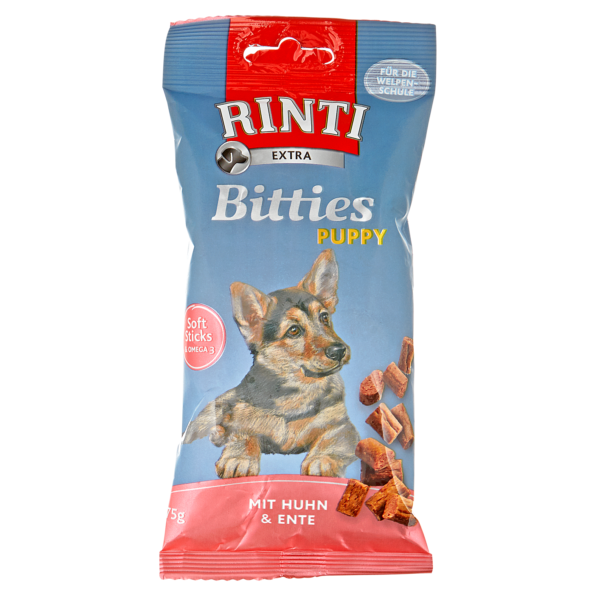 Hundesnacks "Bitties" Puppy mit Huhn/Ente 75 g + product picture