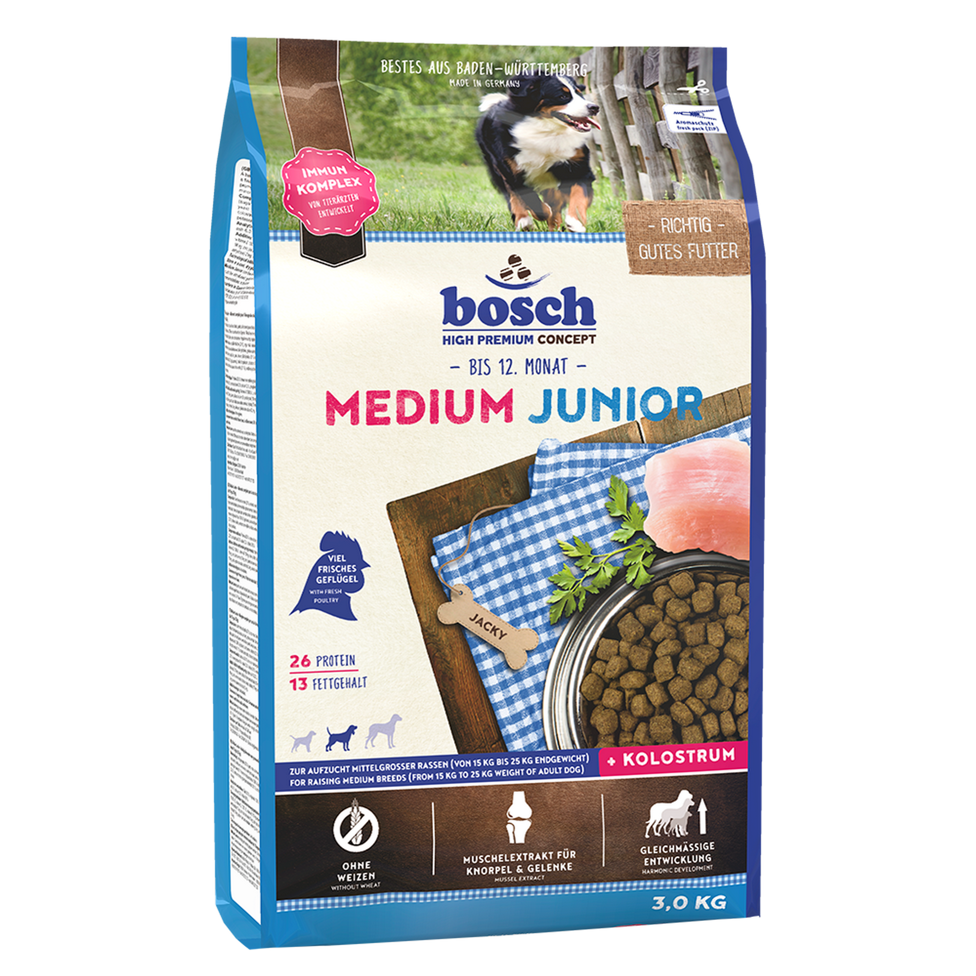 Hundefutter 'High Premium Concept' Medium Junior 3 kg