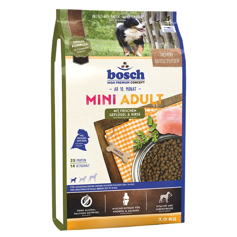 Hundefutter 'High Premium Concept' Mini Adult Geflügel & Hirse 3 kg