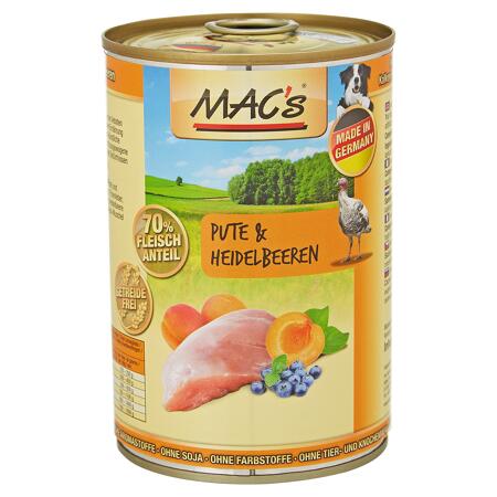 2. Bild von Hundenassfutter 400 g mit Pute/Heidelbeeren