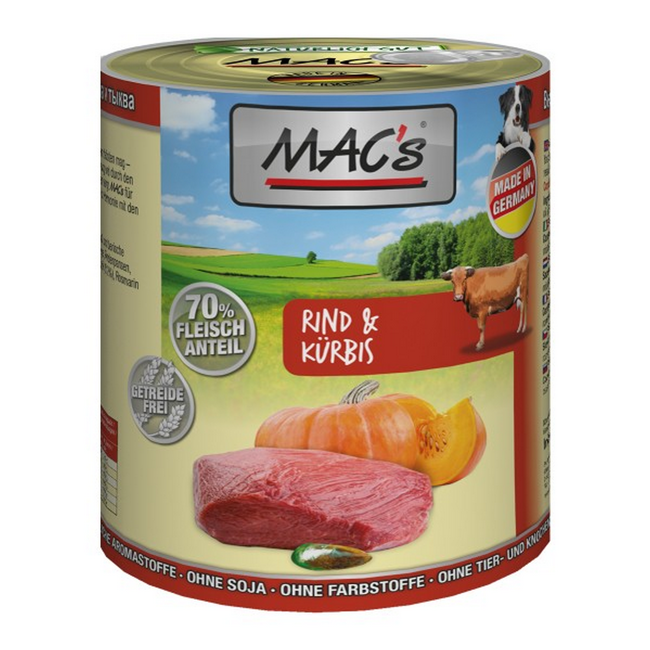 Bild von Hundenassfutter 'Dog' Rind und Kürbis 800 g