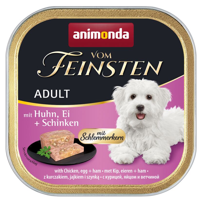 Hundefutter 'Vom Feinsten' Adult Huhn, Ei, Schinken 150 g