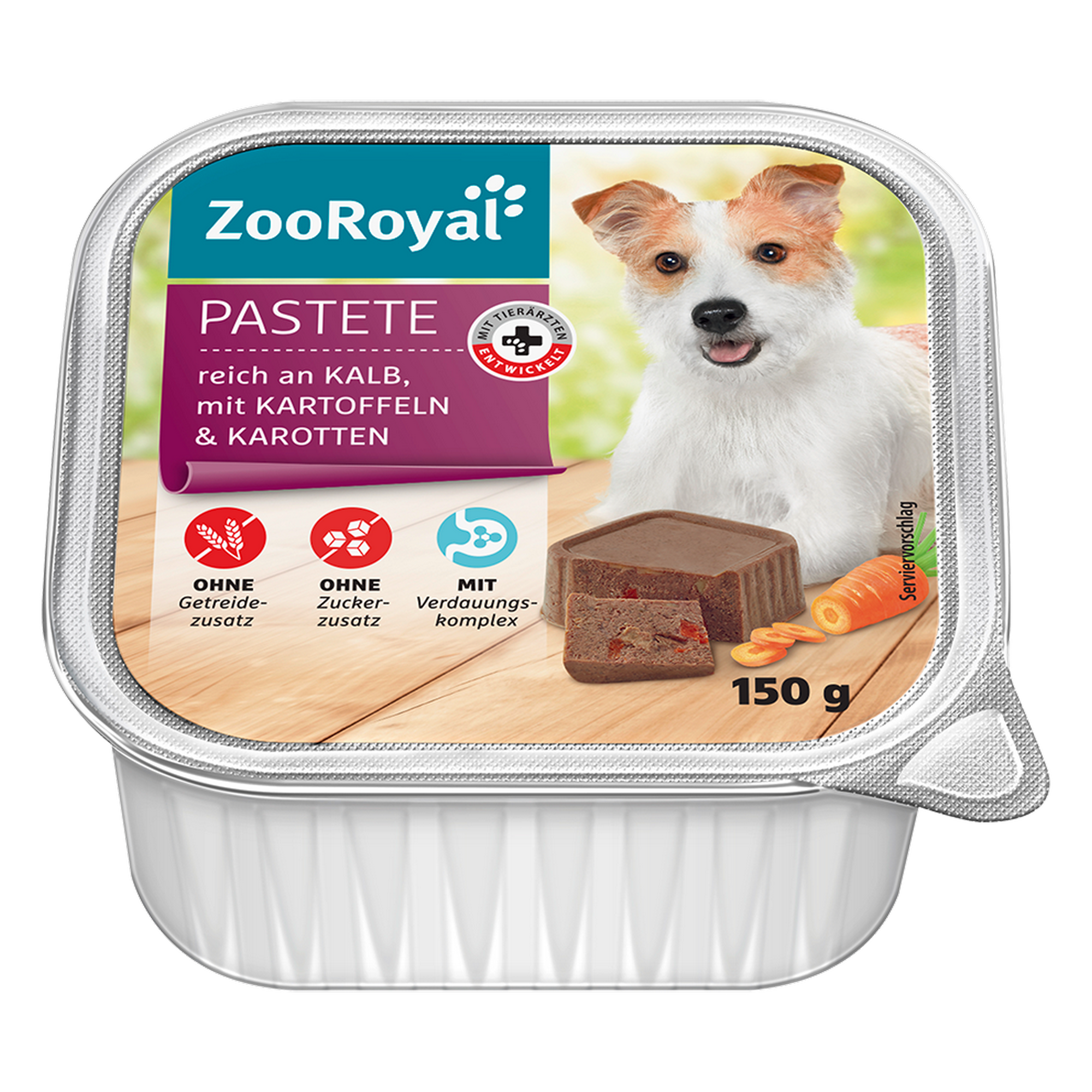 Pastete reich an Kalb und Kartoffeln 150 g