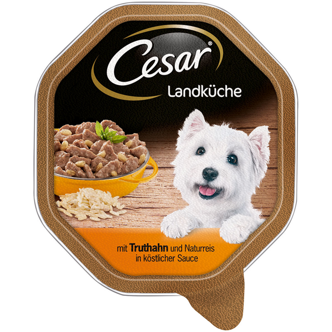 Bild von Hundenassfutter 'Landküche' Adult, mit Truthahn und Naturreis, 150 g