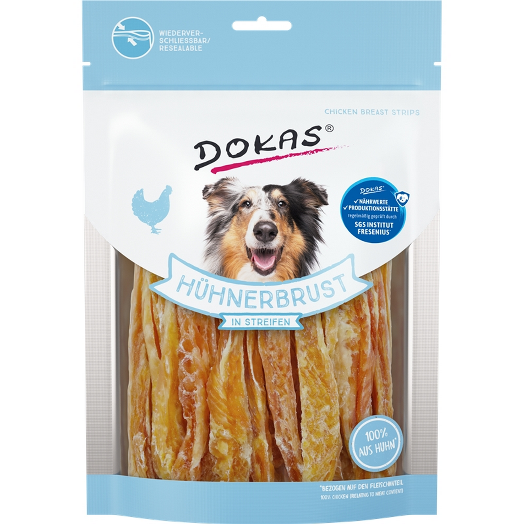 Hundefutter Hühnerbrust Streifen 250 g