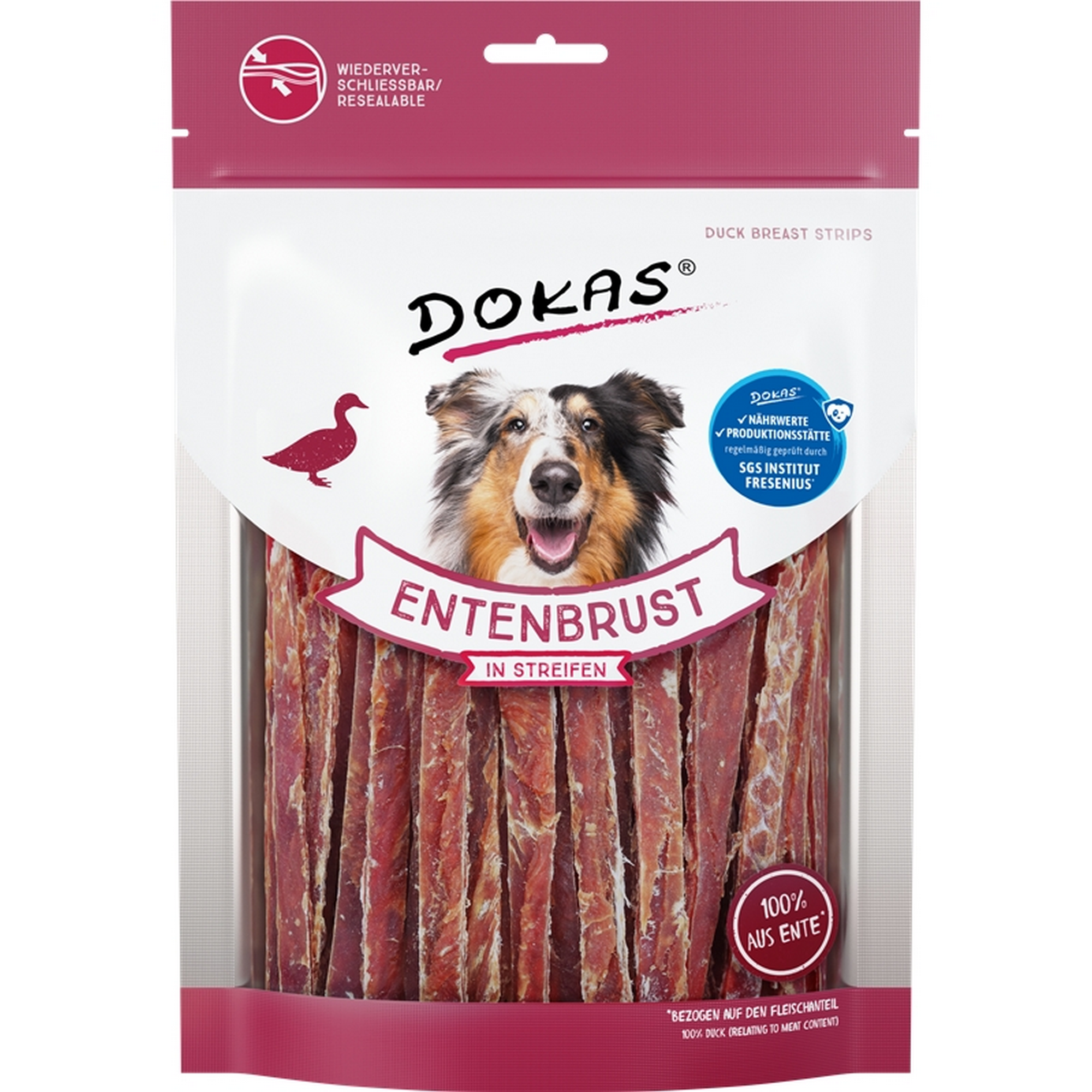 Hundefutter Entenbrust Streifen 250 g