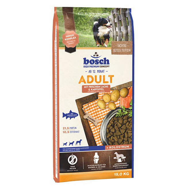 Bild von Hundetrockenfutter, Adult, mit Lachs und Kartoffel, 15 kg