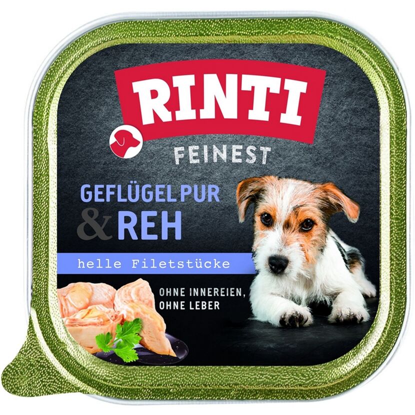 Hundefutter 'Feinest' Geflügel Pur Reh 150 g