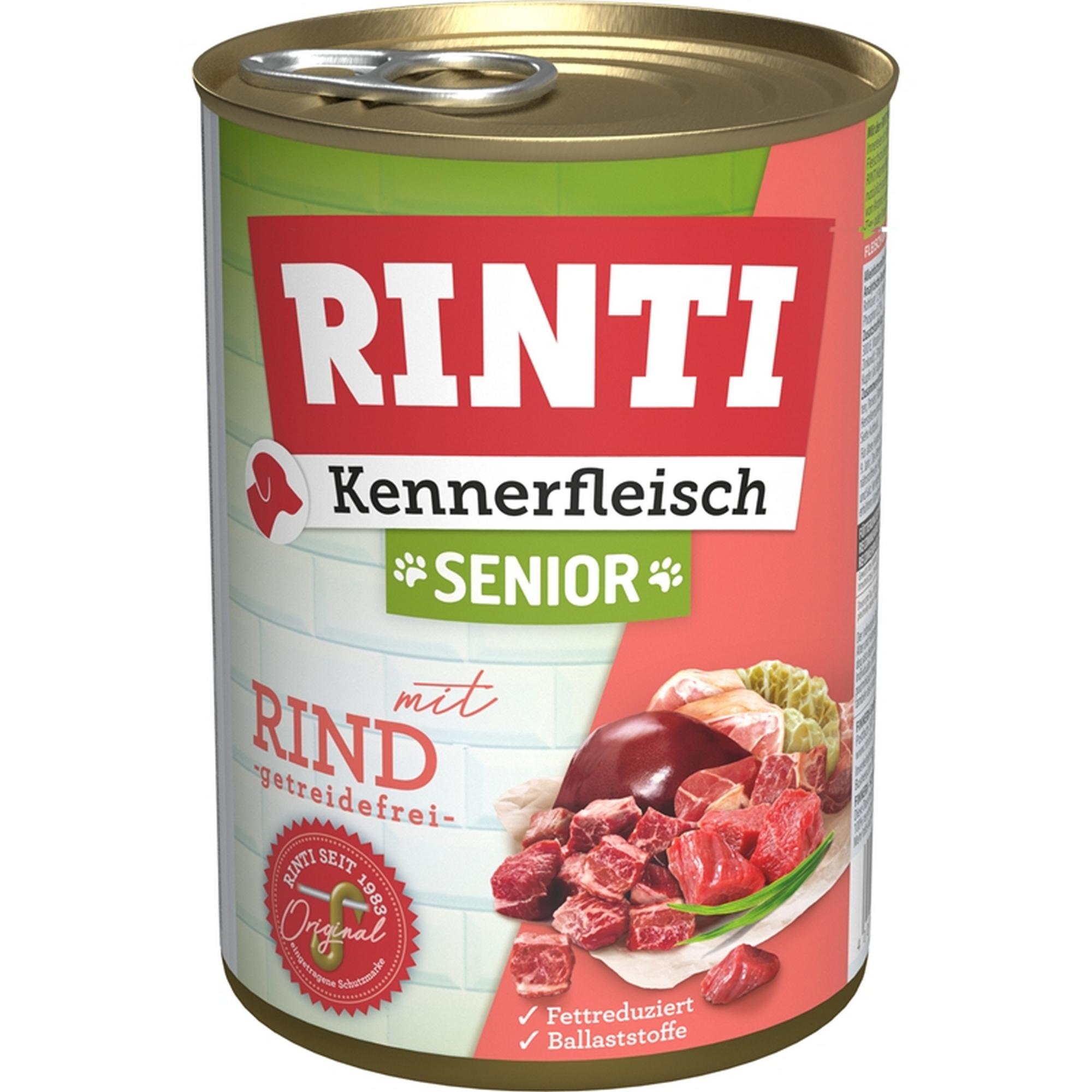 Hundefutter 'Kennerfleisch' Senior mit Rind 400 g