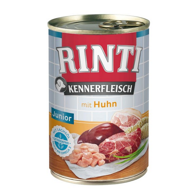 Bild von Hundenassfutter 'Kennerfleisch' JUNIOR mit Huhn 400 g