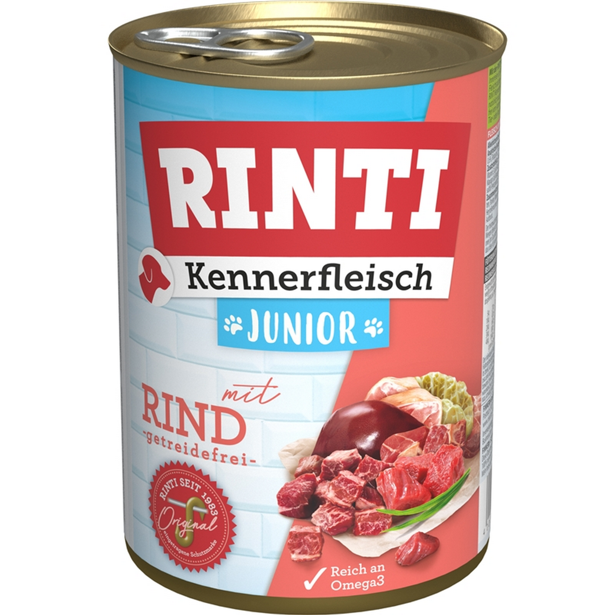 Hundefutter 'Kennerfleisch' Junior mit Rind 400 g