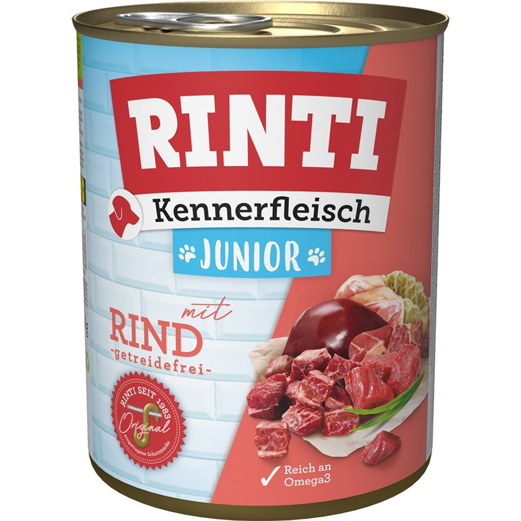 Hundefutter 'Kennerfleisch' Junior Rind 800 g