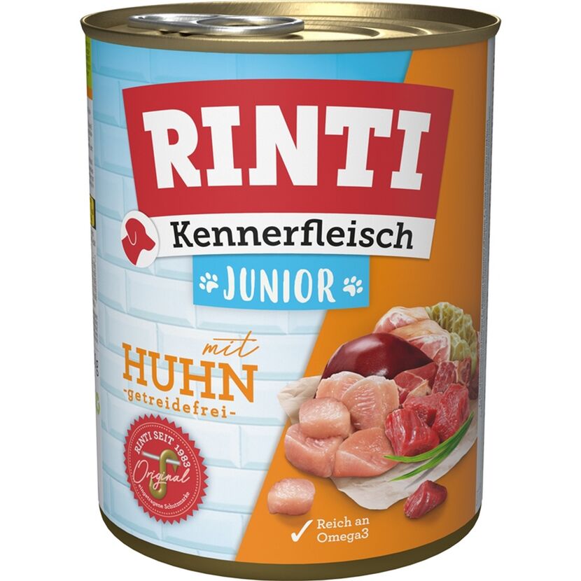 Hundefutter 'Kennerfleisch' Junior Huhn Dose 800 g