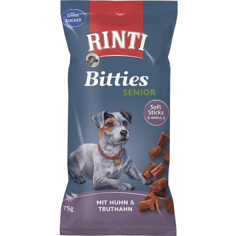 Hundesnack 'Bitties' Huhn und Truthahn Senior 75 g