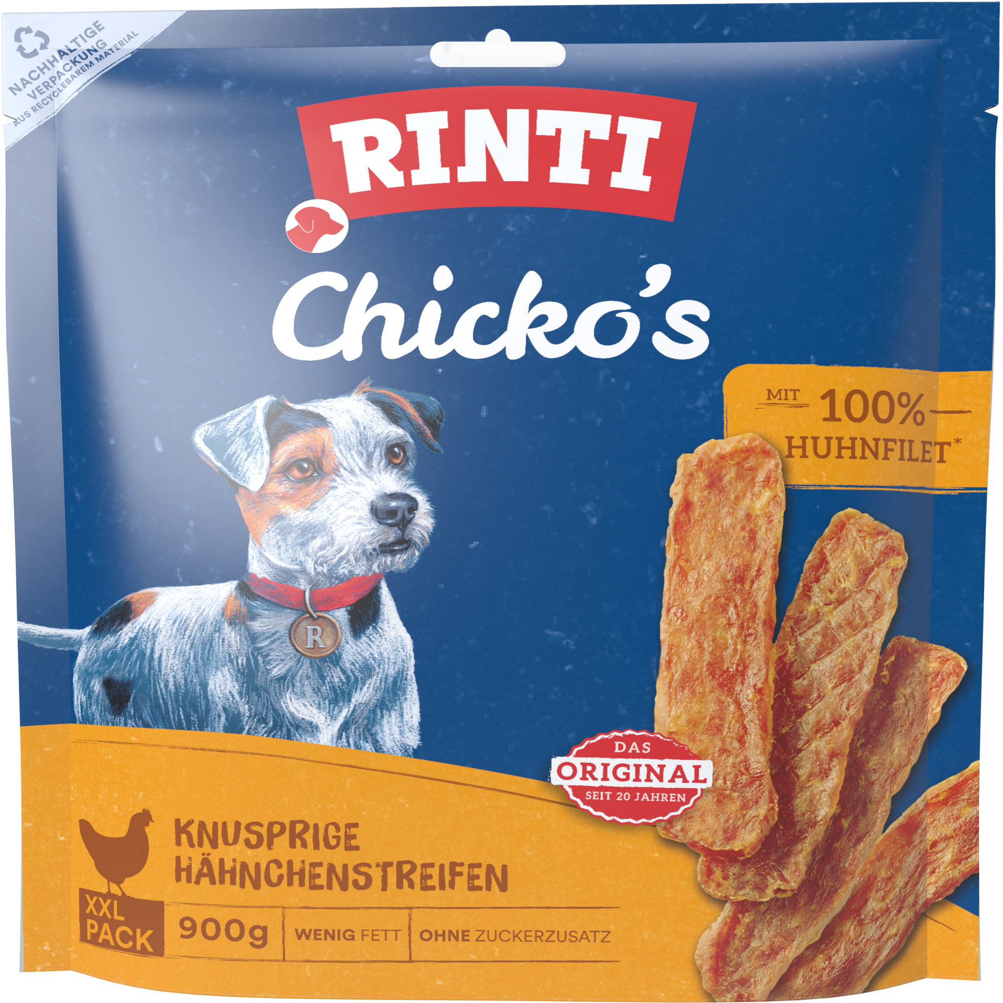 Hundefutter 'Chicko' Hähnchenstreifen 900 g