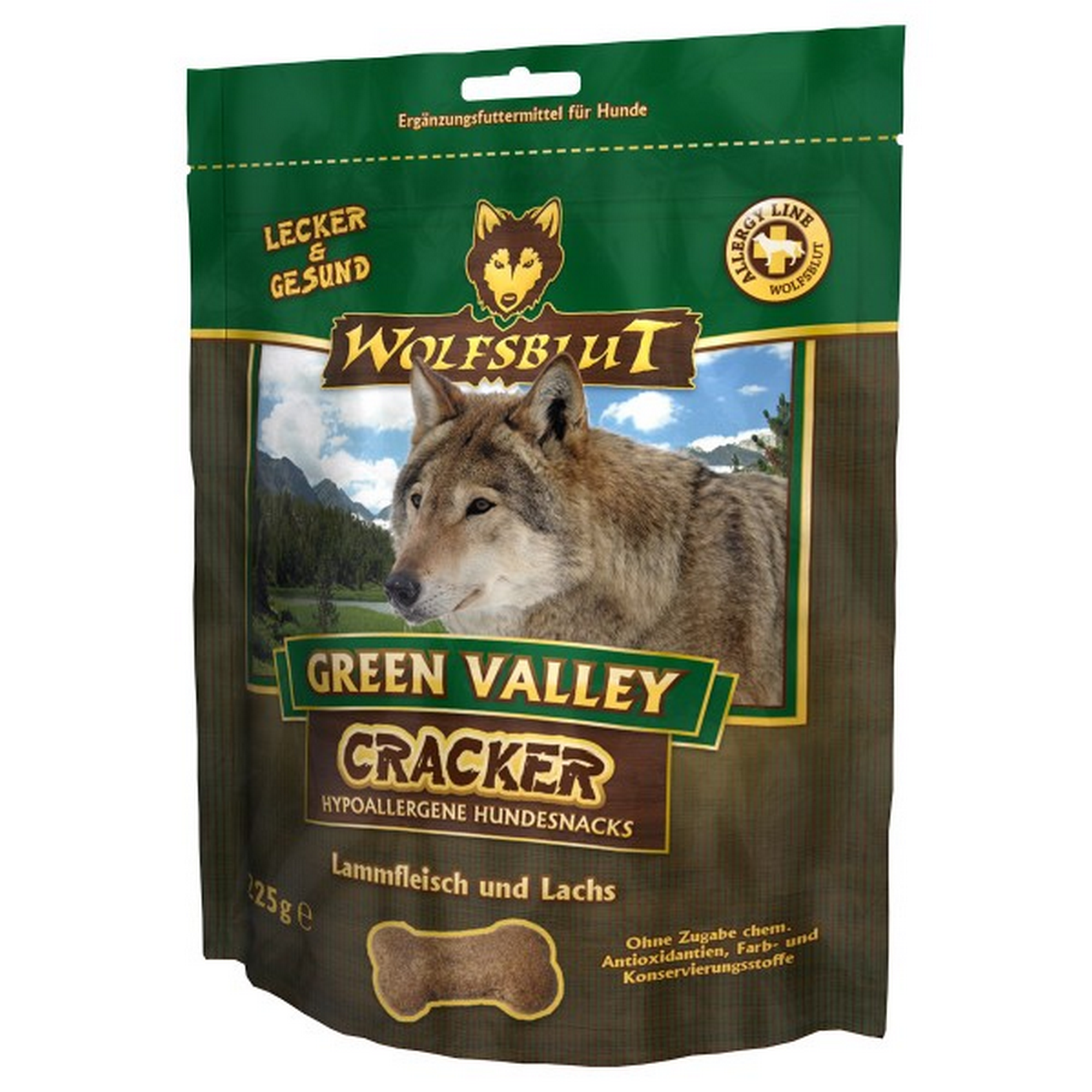 Hundesnack 'Green Valley' Lamm und Lachs 225 g + product picture