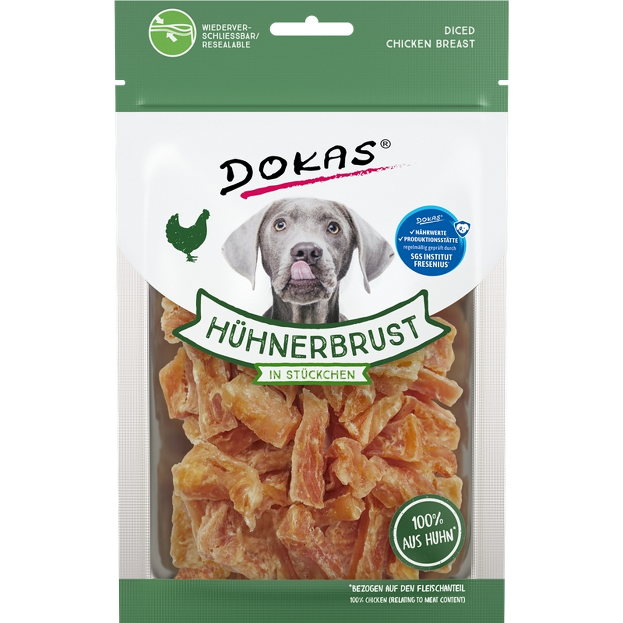 Hundefutter Hühnerbrust Stückchen 70 g