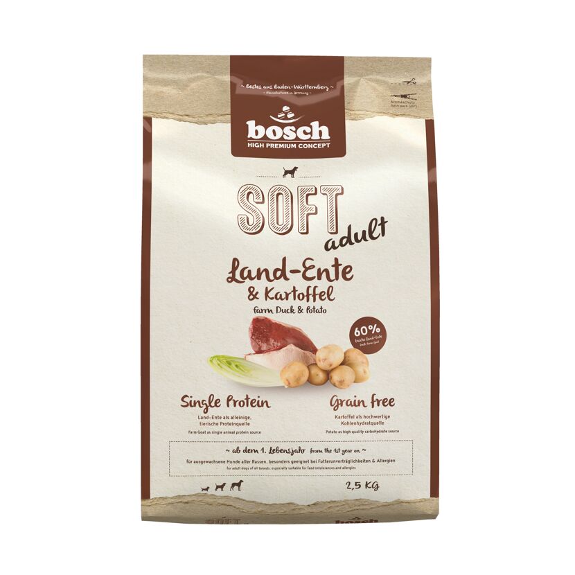 Hundefutter 'High Premium Concept Soft/Plus' Soft Ente & Kartoffel 2,5 kg
