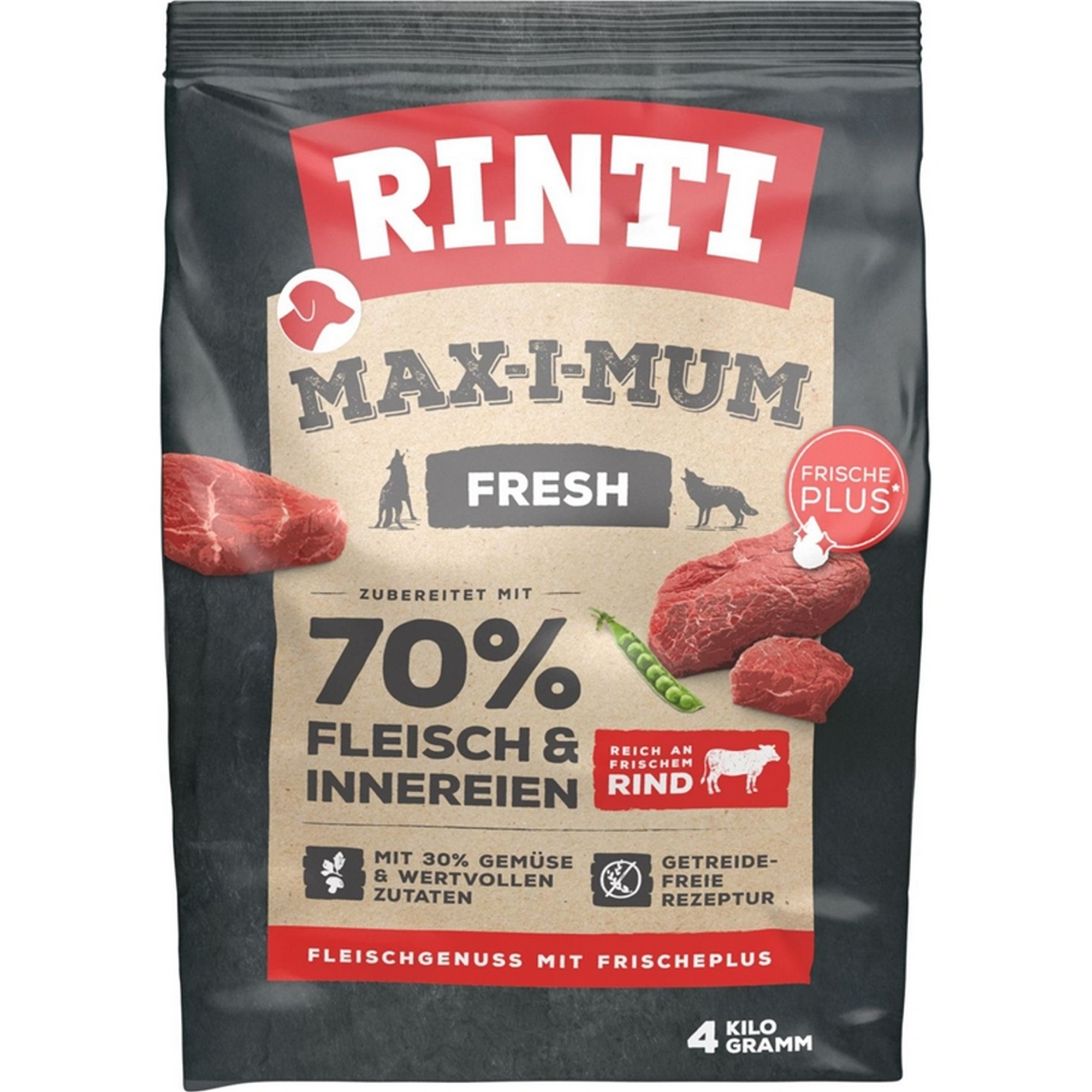 Hundefutter 'Max-i-mum' Gemüse Rind 4 kg