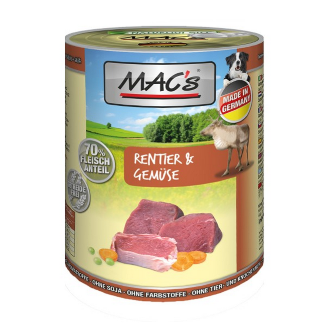 Bild von Hundenassfutter 'Dog' Rentier und Gemüse 400 g