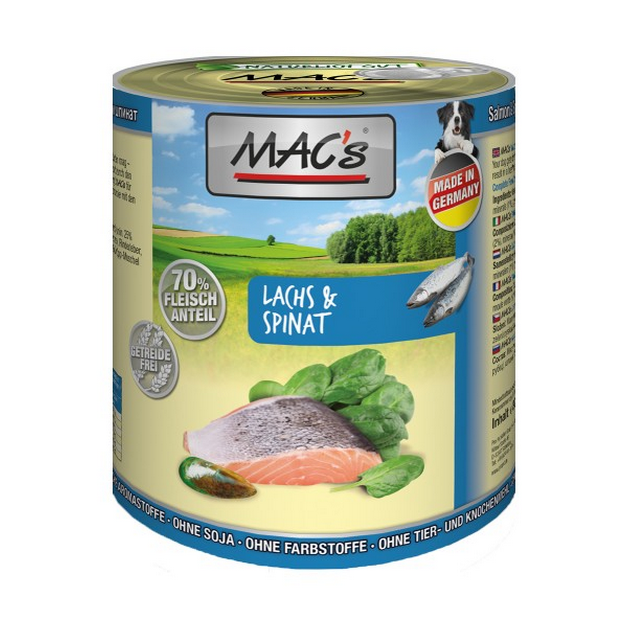Hundenassfutter 'Dog' Lachs und Spinat 800 g + product picture