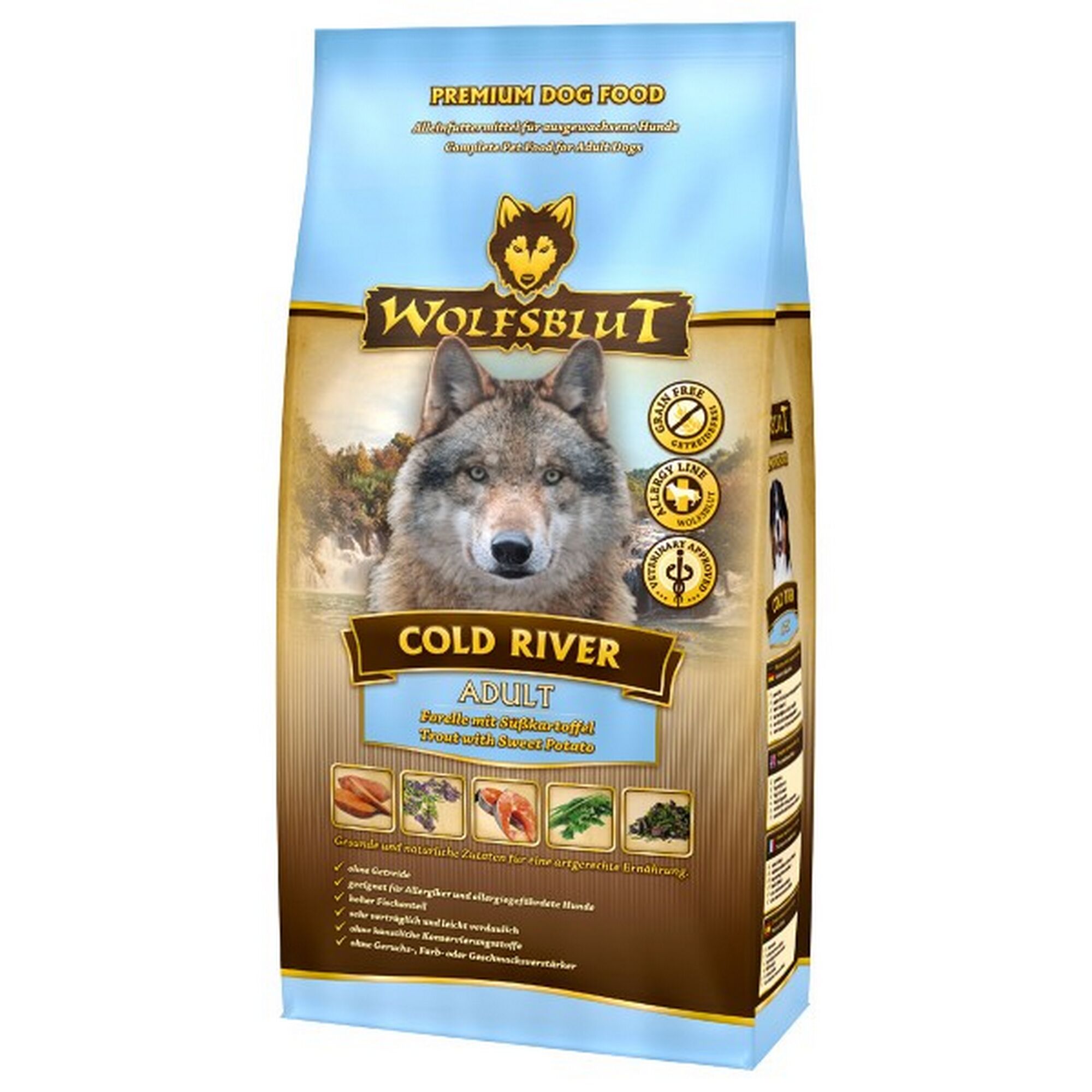 Wolfsblut Cold River Adult Hundefutter mit Forelle und Süßkartoffel