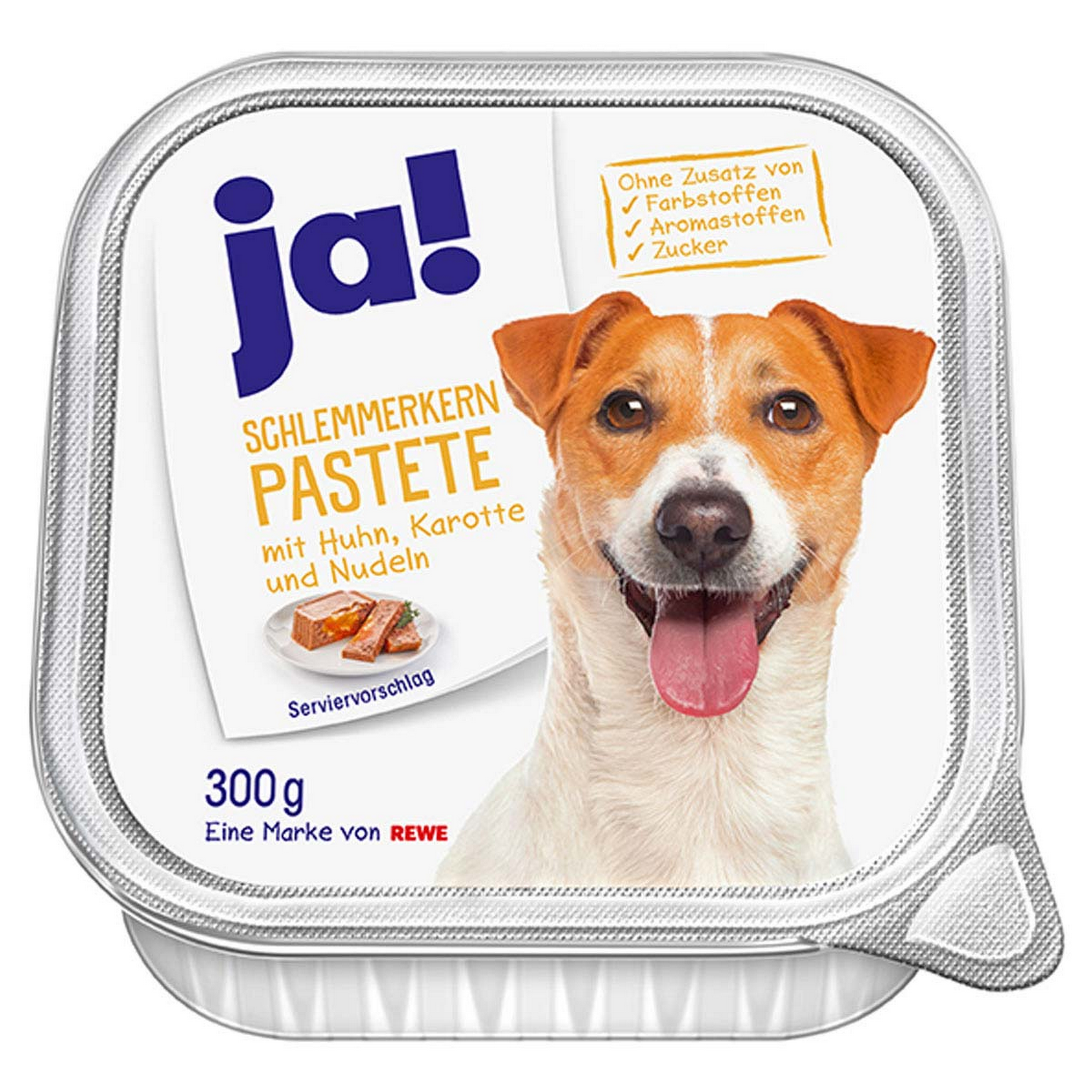 Hundnassfutter 'Schlemmerkern Pastete' Adult, mit Huhn, Karotte und Nudeln, 300 g + product picture