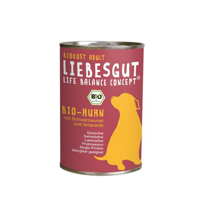 Bild von Hundenassfutter 'Biokost Adult' Huhn, Schwarzwurzel und Amaranth 400 g