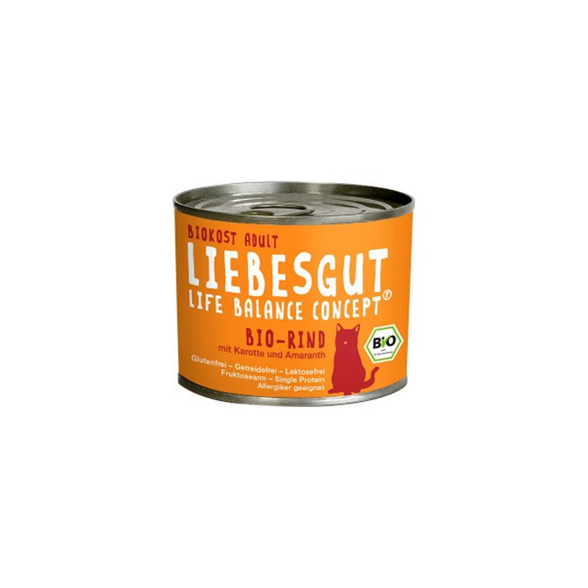 Bild von Katzennassfutter 'Biokost Adult' Rind, Karotten und Amaranth 200 g