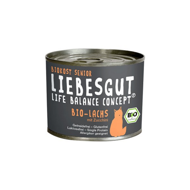 Bild von Katzennassfutter 'Biokost Senior' Lachs und Zucchini 200 g