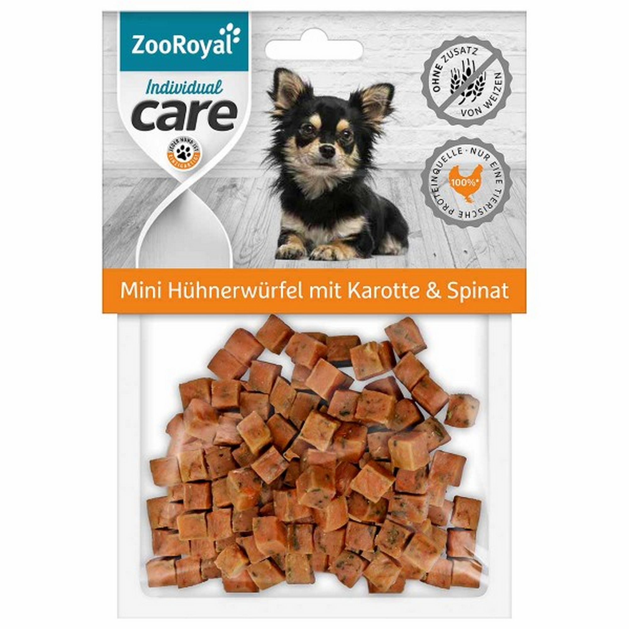 Hundesnack Adult Huhn mit Karotte und Spinat 70 g + product picture