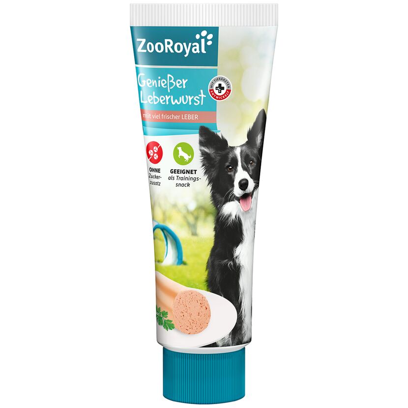 Hundenassfutter 'Genießer Leberwurst' 75 g