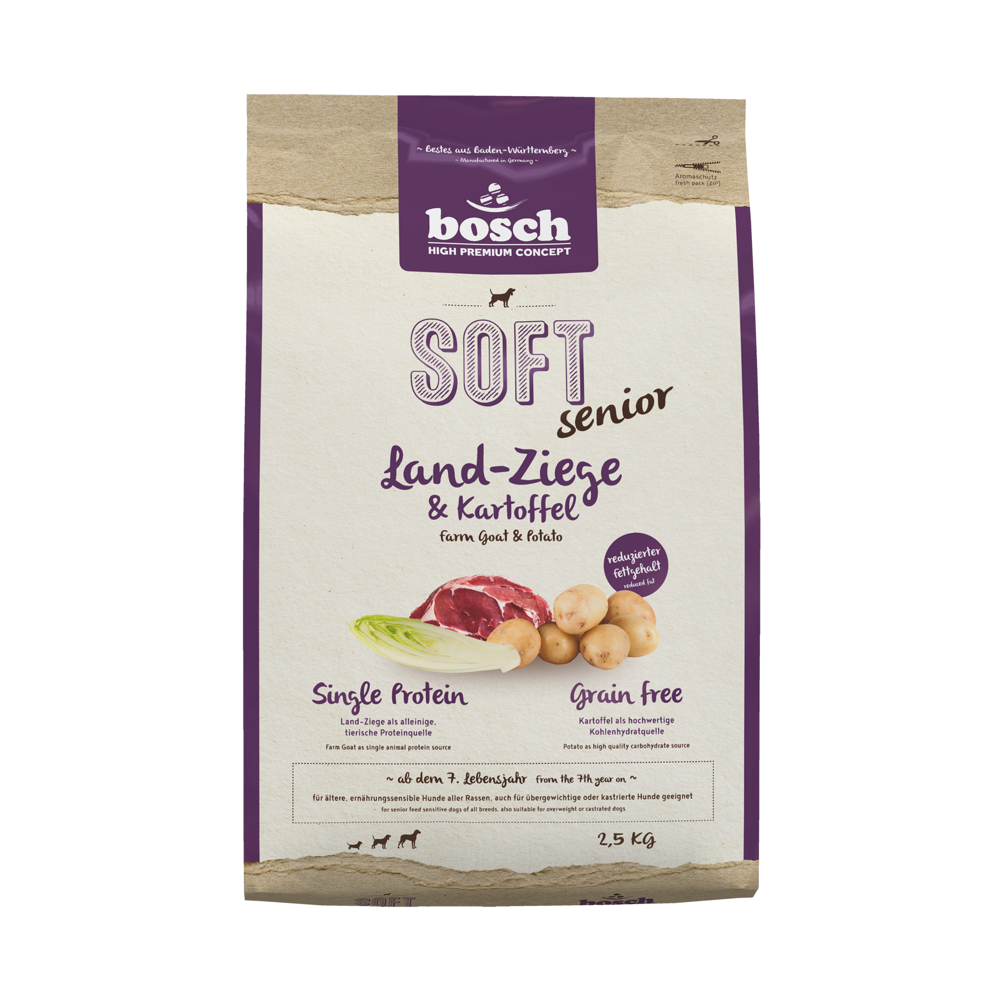 Hundefutter 'High Premium Concept Soft/Plus' Soft Senior Ziege 2,5 kg