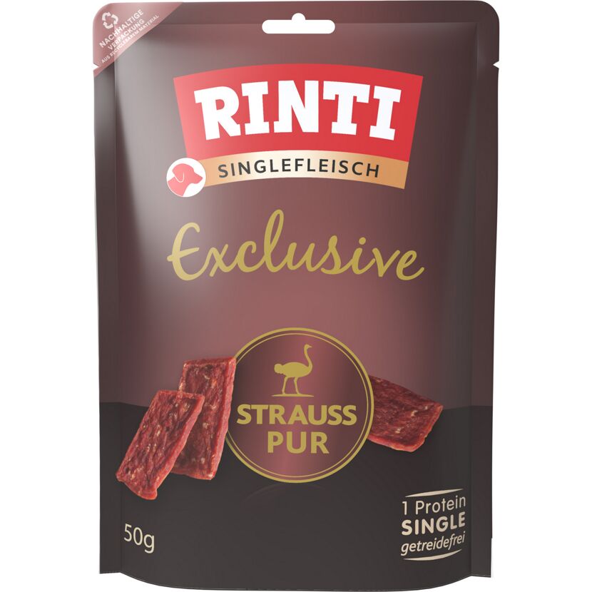 Hundefutter 'Singlefleisch' Strauß Pur 50 g