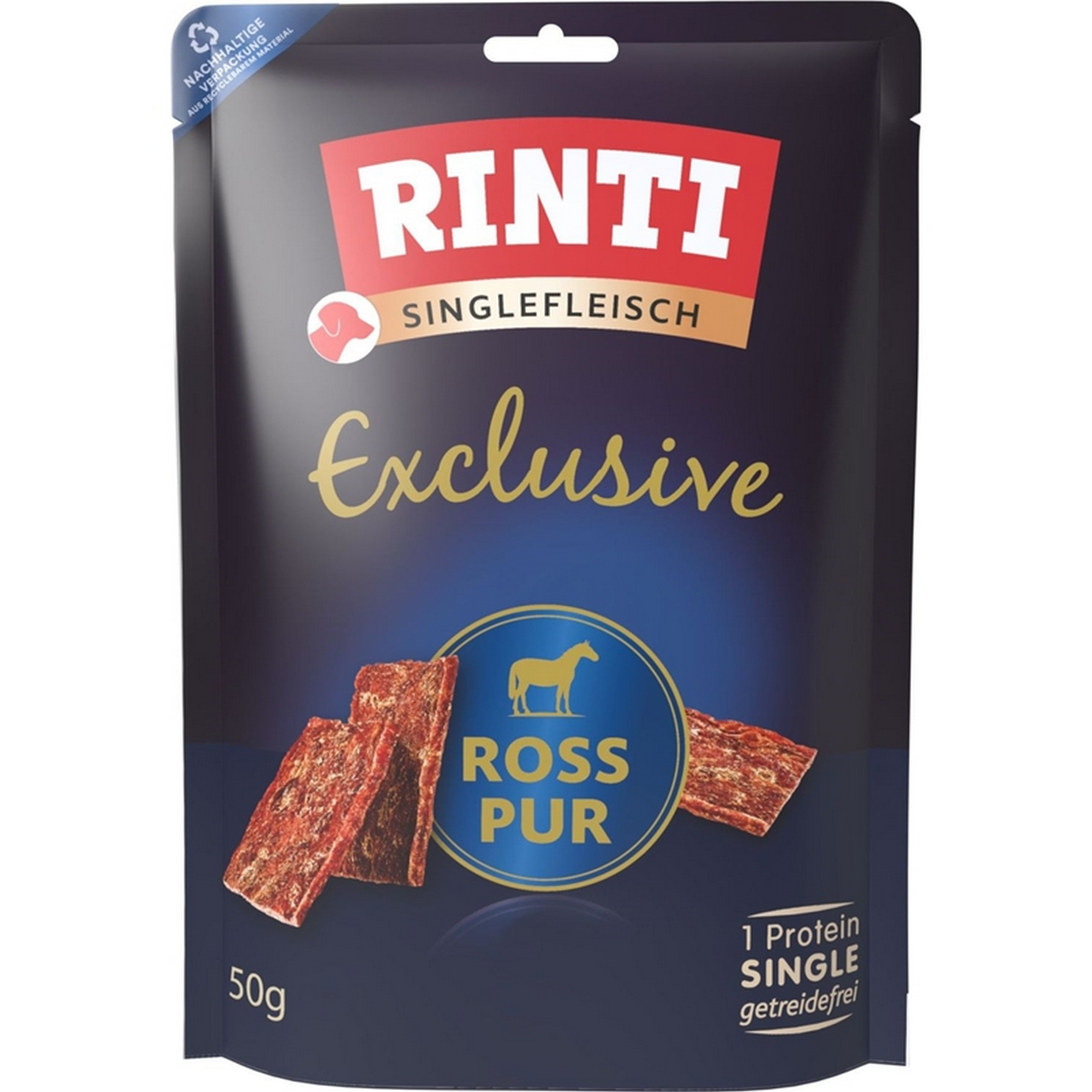 Hundefutter 'Singlefleisch' Ross Pur 50 g