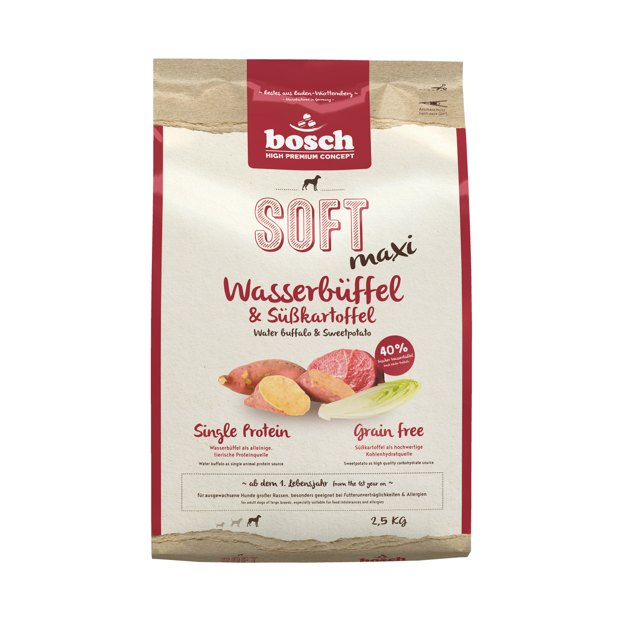 Hundefutter 'High Premium Concept Soft/Plus' Soft Maxi Büffel 2,5 kg