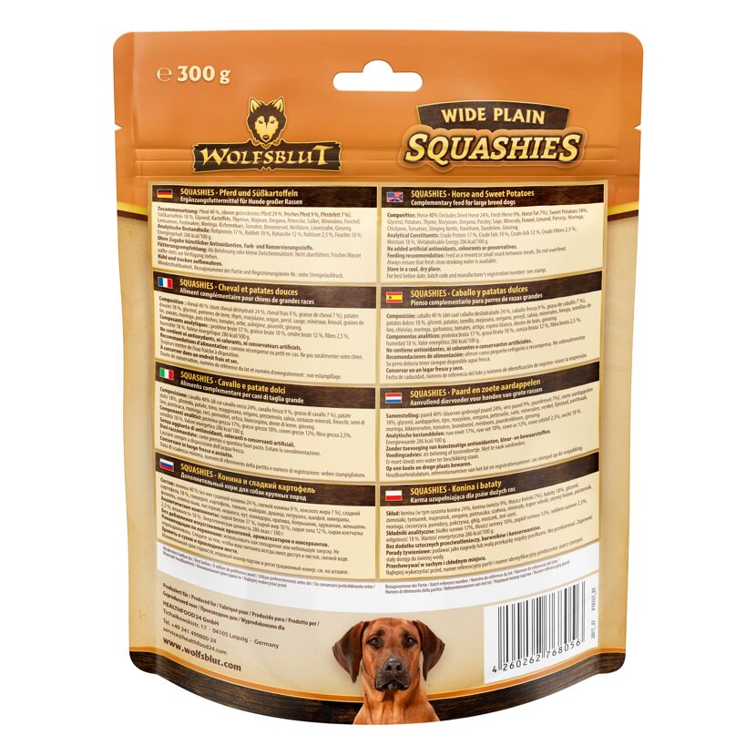 Hundesnack 'Squashies Wide Plain Large Breed' Adult 300 g