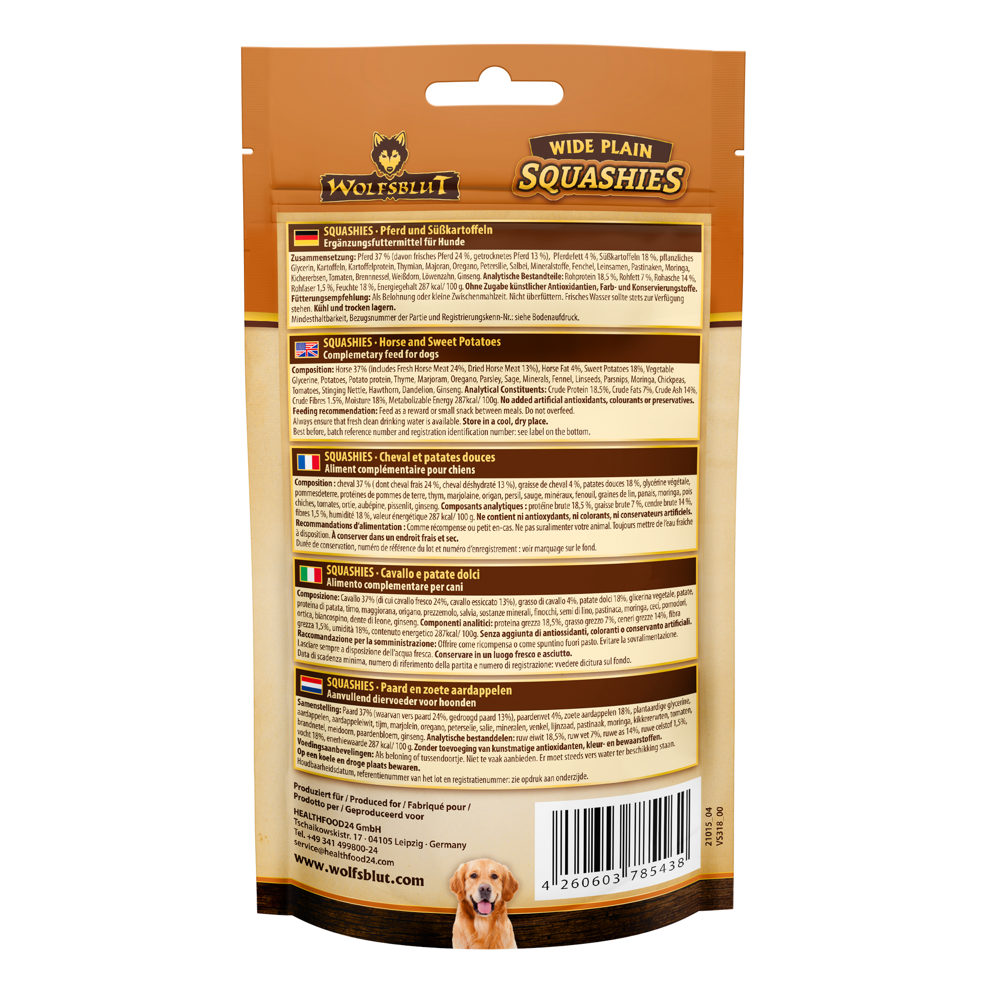 Hundesnack 'Squashies Wide Plain' Adult 100 g