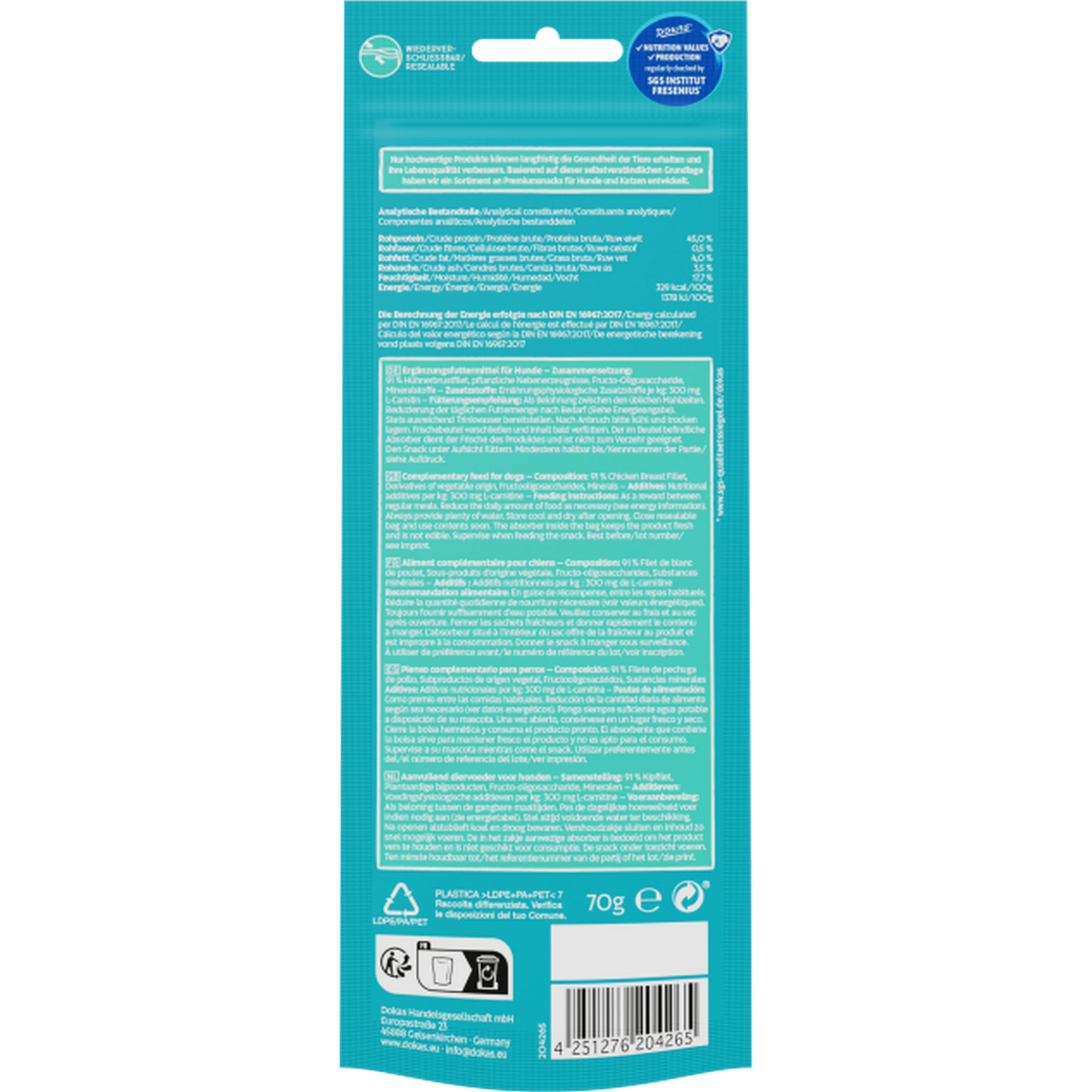 Dog Snack Minis Hühnerbrust 70 g