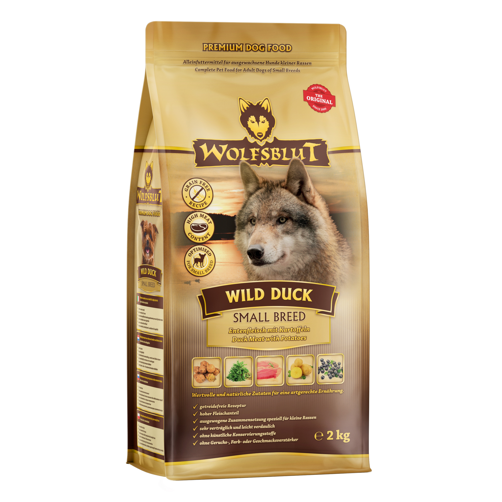 Hundetrockenfutter 'Wild Duck' Small Breed 2 kg + product picture