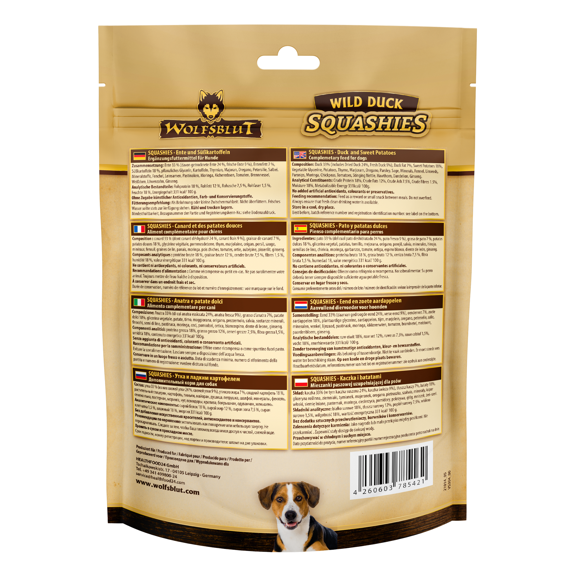 Hundesnack 'Squashies Wild Duck' Adult 300 g